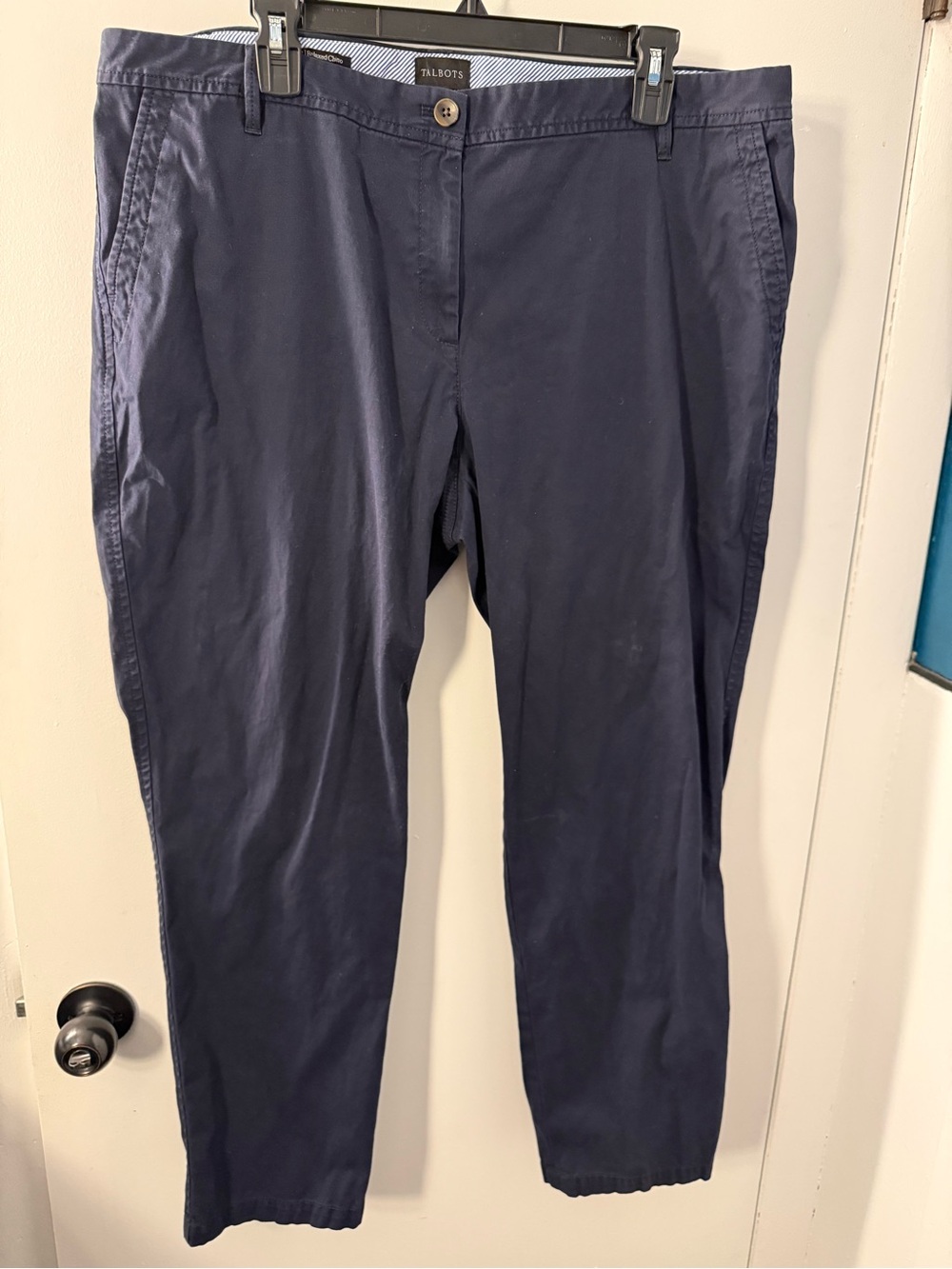 Talbots Women’s  Navy Relaxed Chino Pants